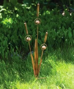 Happy Gardens Triple Cattail Garden Stake