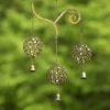 Happy Gardens Triple Sphere W/Dangles Wind Chime Mobiles & Wind Chimes