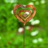 Happy Gardens Garden Stakes & Rain Gauges Triple Spinning Heart Garden Stake