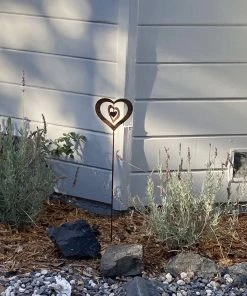 Happy Gardens Garden Stakes & Rain Gauges Triple Spinning Heart Garden Stake