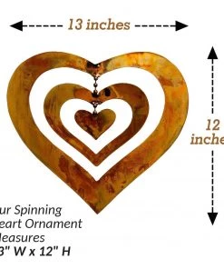 Happy Gardens Triple Spinning Heart Ornament