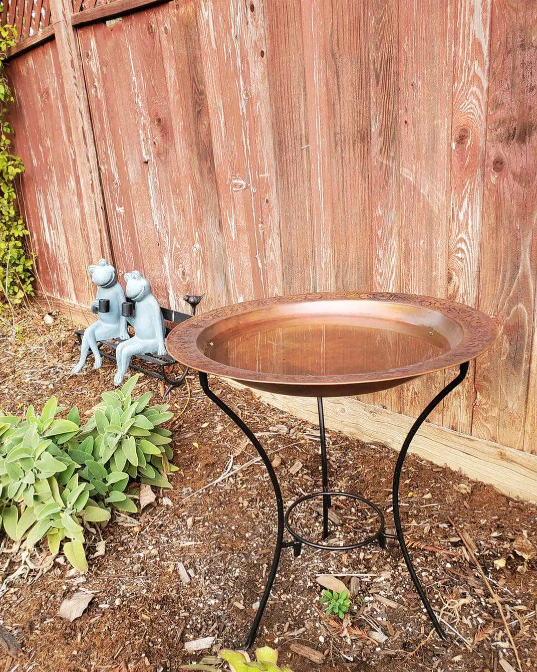 Happy Gardens Two Tier Bird Bath - Flamed Birdhouses/Baths 4 Happy Gardens Two Tier Bird Bath - Flamed Birdhouses/Baths