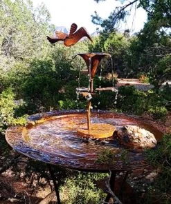 Happy Gardens Two Tier Bird Bath - Flamed Birdhouses/Baths 11 Happy Gardens Two Tier Bird Bath - Flamed Birdhouses/Baths