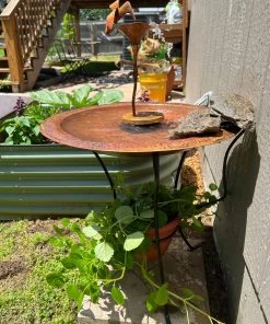 Happy Gardens Two Tier Bird Bath - Flamed Birdhouses/Baths 13 Happy Gardens Two Tier Bird Bath - Flamed Birdhouses/Baths