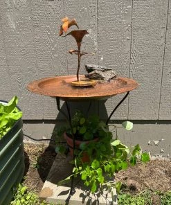 Happy Gardens Two Tier Bird Bath - Flamed Birdhouses/Baths 14 Happy Gardens Two Tier Bird Bath - Flamed Birdhouses/Baths
