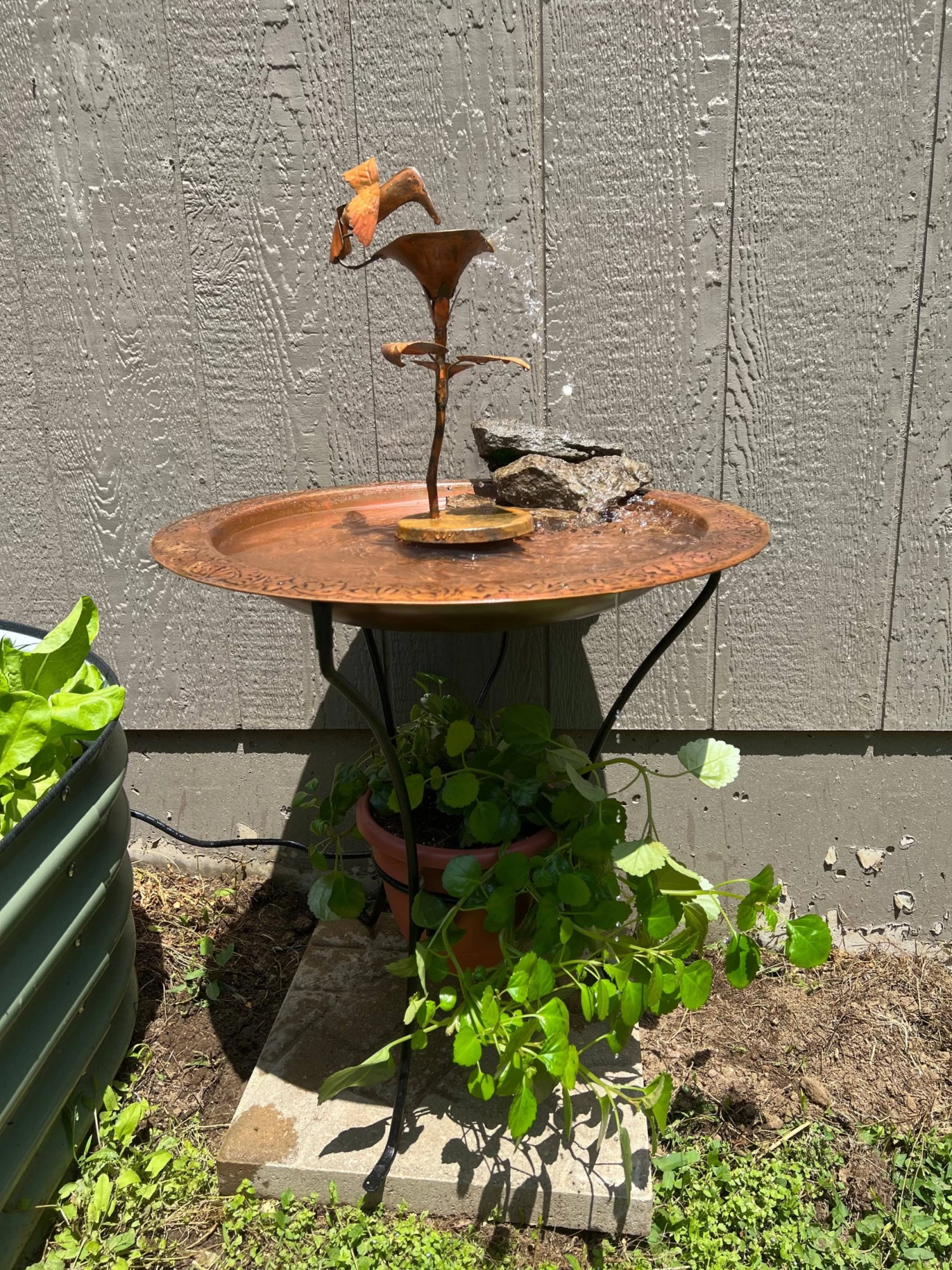 Happy Gardens Two Tier Bird Bath - Flamed Birdhouses/Baths 8 Happy Gardens Two Tier Bird Bath - Flamed Birdhouses/Baths