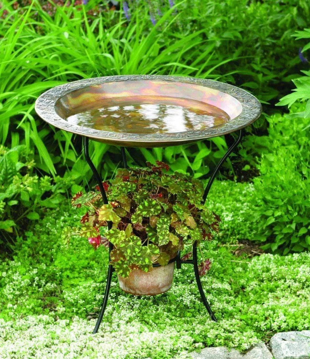 Happy Gardens Two Tier Bird Bath - Flamed Birdhouses/Baths 3 Happy Gardens Two Tier Bird Bath - Flamed Birdhouses/Baths