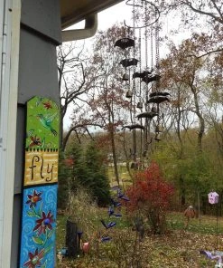 Happy Gardens Umbrellas Spiral Mobile Wind Chime