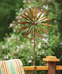 Happy Gardens Wagon Wheel Clamp Wind Spinner