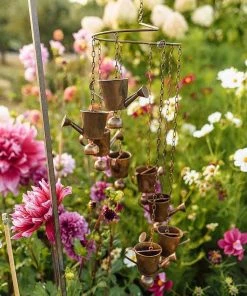 Happy Gardens Mobiles & Wind Chimes Watering Can Spiral Mobile Wind Chime