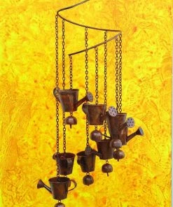 Happy Gardens Mobiles & Wind Chimes Watering Can Spiral Mobile Wind Chime
