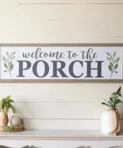 Happy Gardens "Welcome To The Porch" Wooden Sign Garden Signs