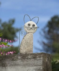 Happy Gardens Whiskered Cat Garden Statue Statues