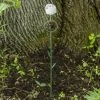 Happy Gardens White Rose Garden Stake Garden Stakes & Rain Gauges
