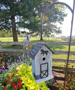 Happy Gardens White Stable Birdhouse Birdhouses/Baths