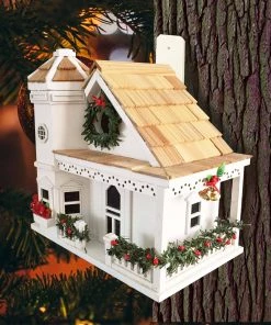 Happy Gardens Yuletide Cottage Birdhouse Birdhouses/Baths