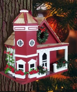 Happy Gardens Birdhouses/Baths Yuletide Cottage Birdhouse